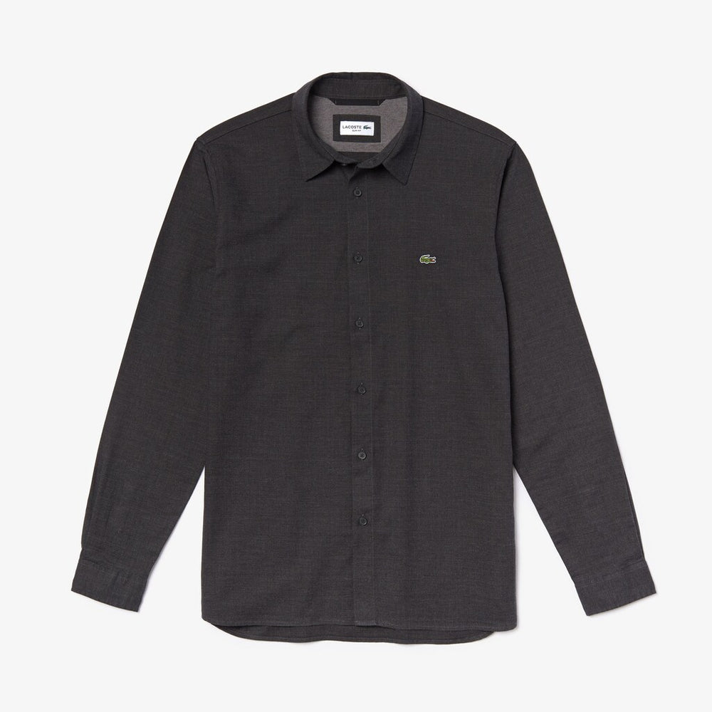 Men's Slim Fit Cotton Flannel Shirt / Lacoste