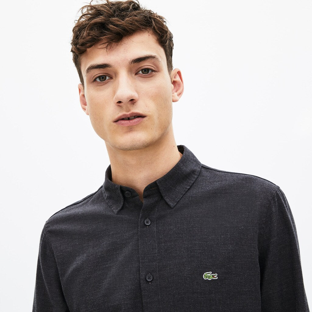 Men's Slim Fit Cotton Flannel Shirt / Lacoste