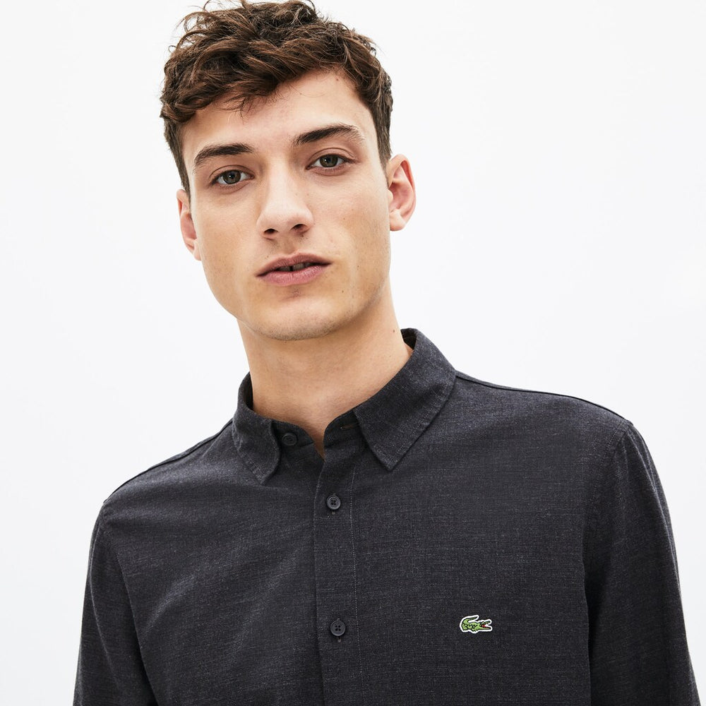 Men's Slim Fit Cotton Flannel Shirt / Lacoste