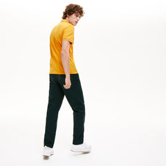 Men's Slim Fit Patterned Cotton Mini Piqué Polo / Lacoste