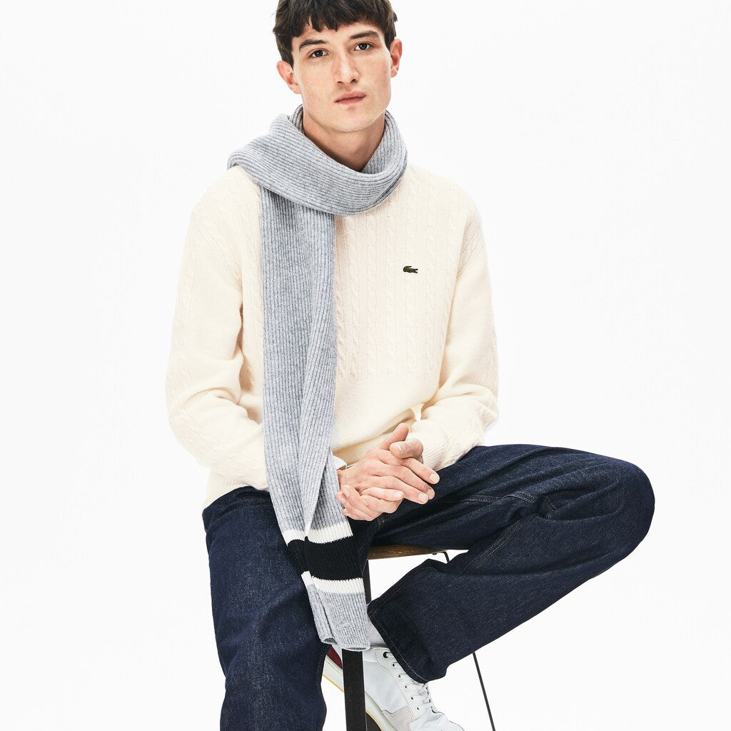 Men's Cable-Knit Alpaca Blend Sweater / Lacoste