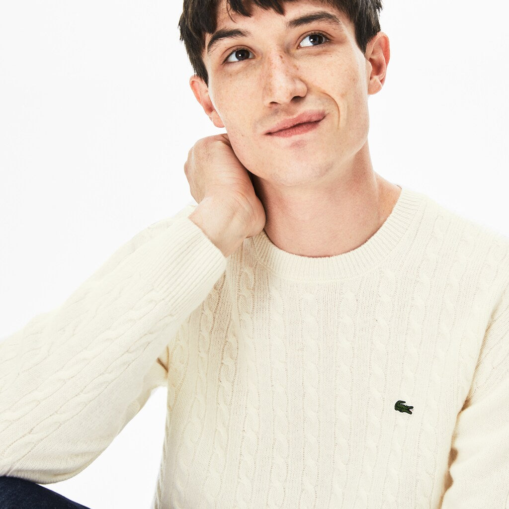 Men's Cable-Knit Alpaca Blend Sweater / Lacoste