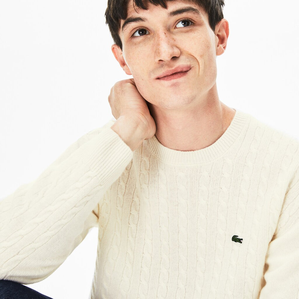 Men's Cable-Knit Alpaca Blend Sweater / Lacoste