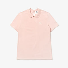 Women's LIVE Velvet-Croc Piqué Polo Shirt / Lacoste