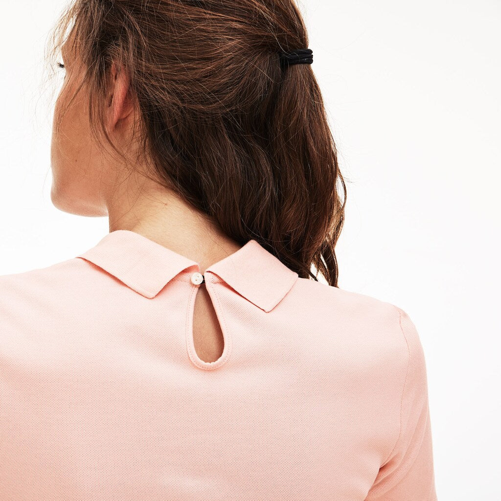Women's LIVE Velvet-Croc Piqué Polo Shirt / Lacoste