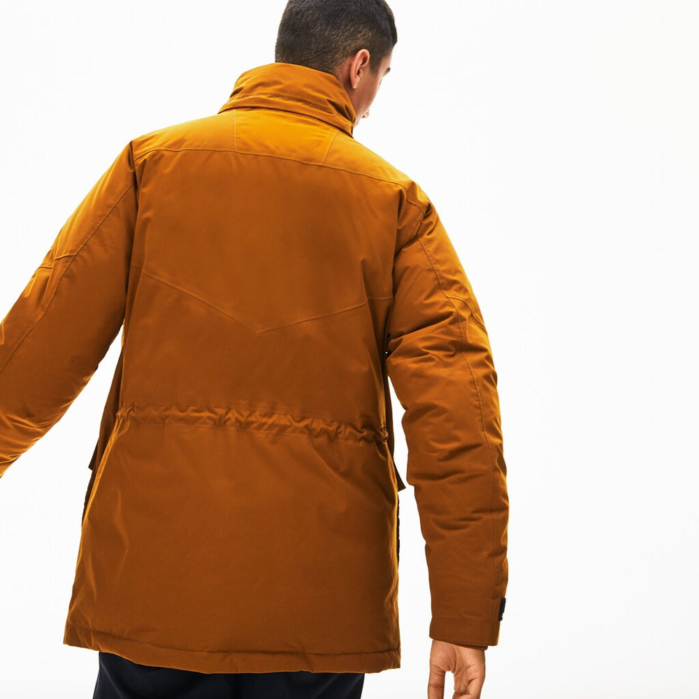 Men's Detachable Faux Fur Hood Long Quilted Parka / Lacoste
