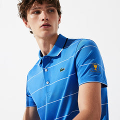 Men's Presidents Cup Striped Breathable Stretch Jersey Golf Polo Shirt / Lacoste