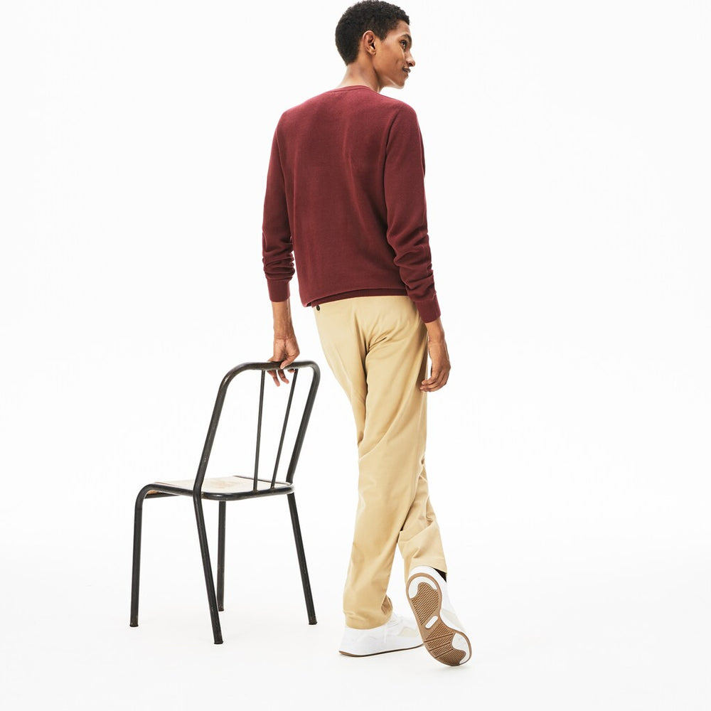 Men's Crew Neck Cotton Piqué Sweater / Lacoste