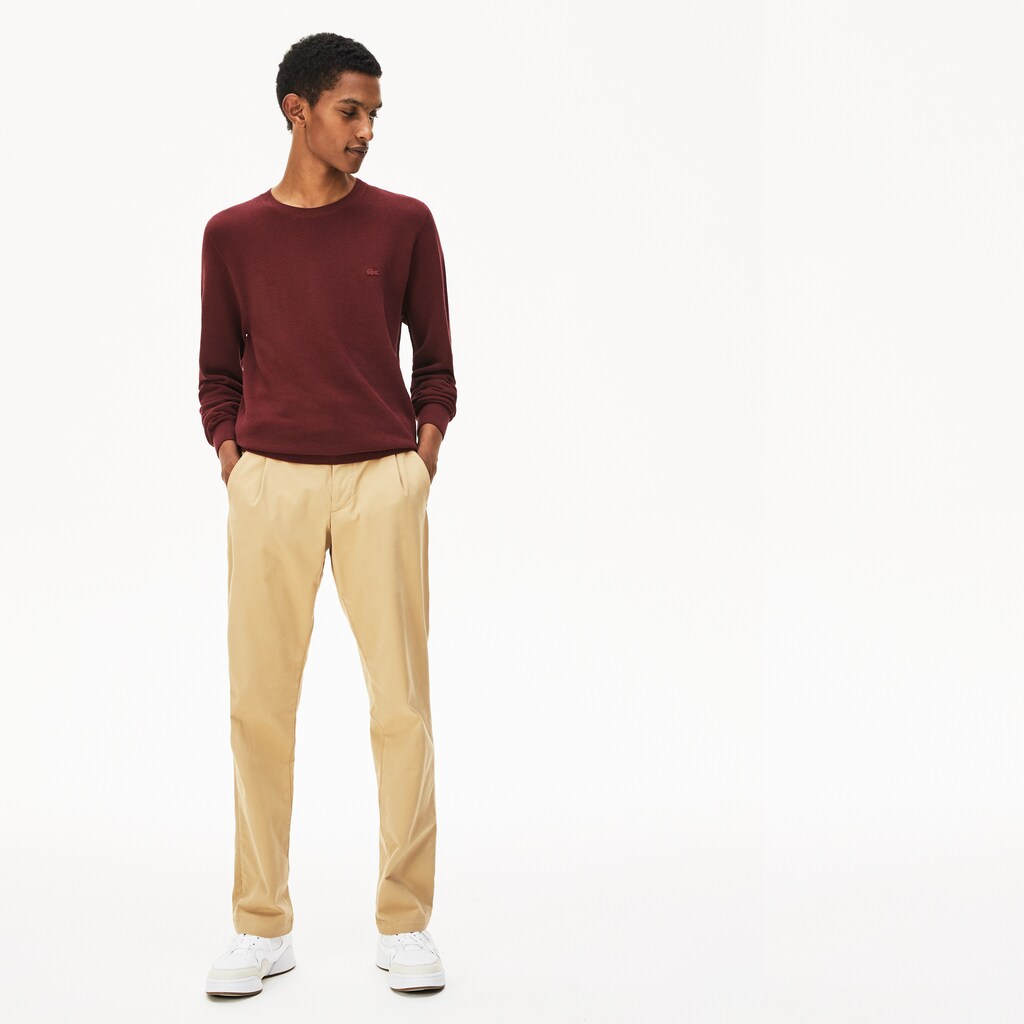Men's Crew Neck Cotton Piqué Sweater / Lacoste