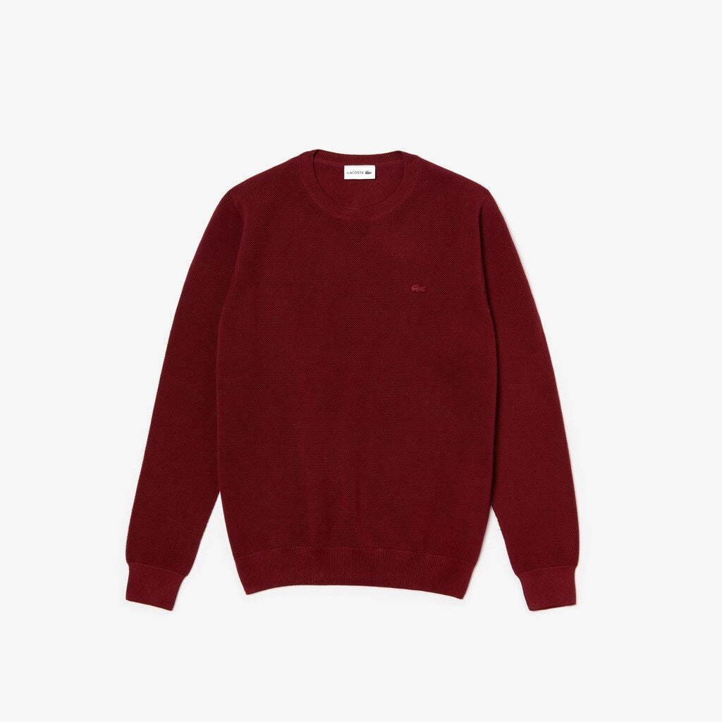 Men's Crew Neck Cotton Piqué Sweater / Lacoste