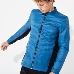 Men's SPORT Quilted Mixed-Material Zip Tennis Jacket / Lacoste