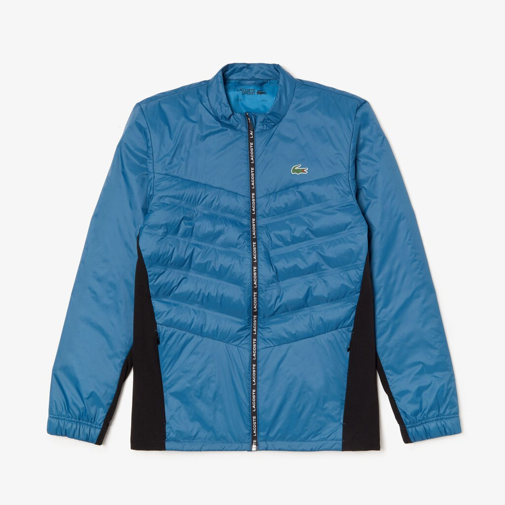 Men's SPORT Quilted Mixed-Material Zip Tennis Jacket / Lacoste