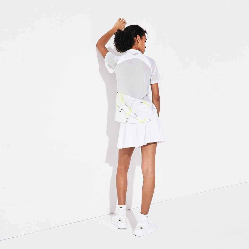 Women's SPORT Geometric Print Breathable Tennis Polo / Lacoste