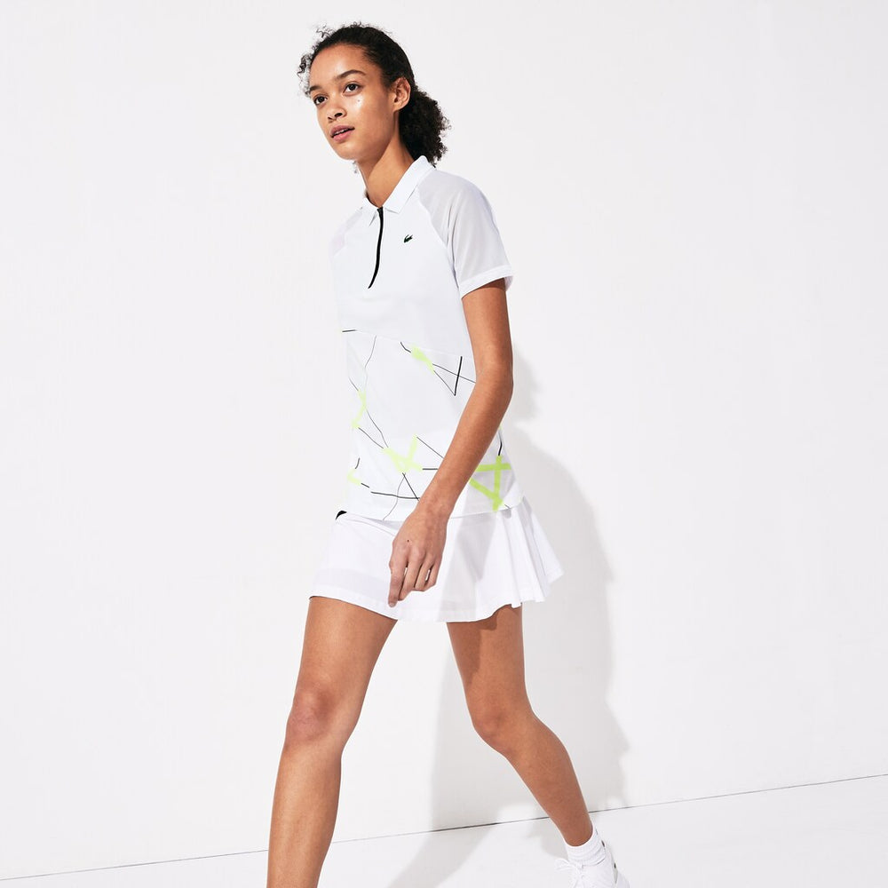 Women's SPORT Geometric Print Breathable Tennis Polo / Lacoste
