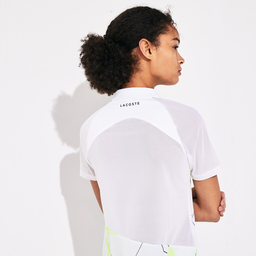 Women's SPORT Geometric Print Breathable Tennis Polo / Lacoste