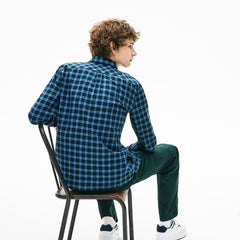 Men's Regular Fit Check Cotton Shirt / Lacoste