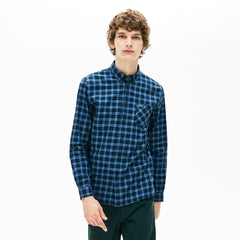 Men's Regular Fit Check Cotton Shirt / Lacoste