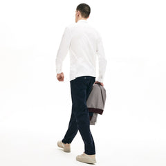 Men's Slim-Fit Stretch Poplin and Jersey Shirt / Lacoste