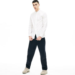 Men's Slim-Fit Stretch Poplin and Jersey Shirt / Lacoste