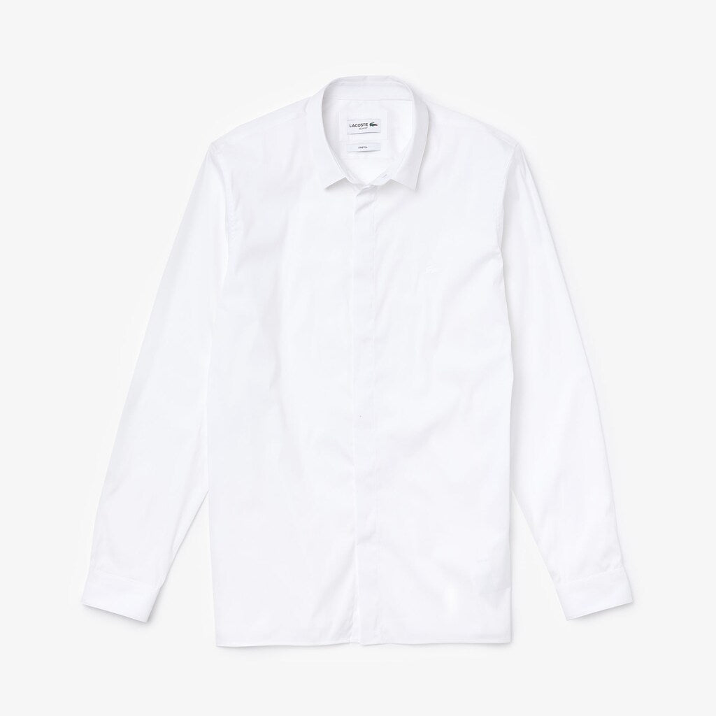 Men's Slim-Fit Stretch Poplin and Jersey Shirt / Lacoste