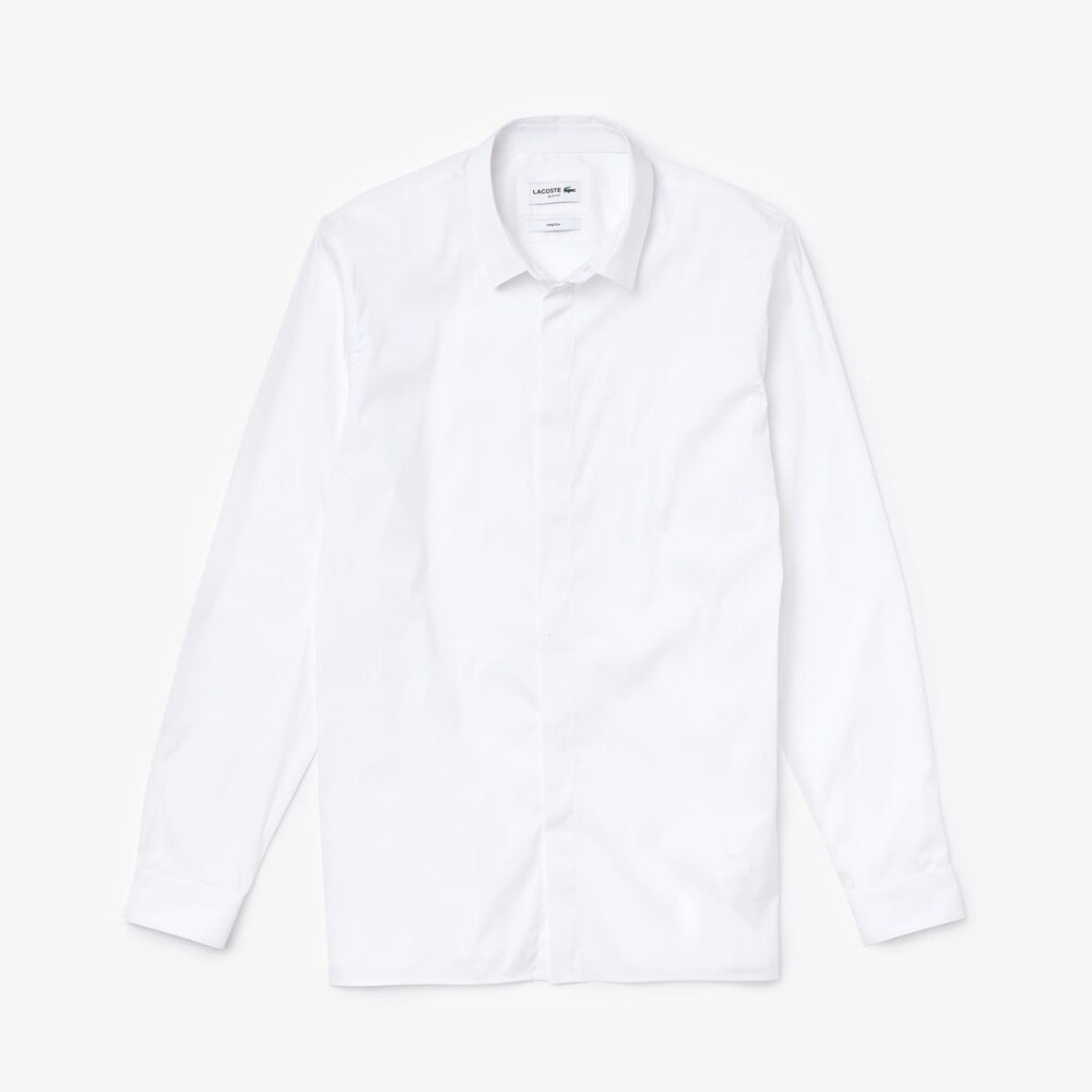 Men's Slim-Fit Stretch Poplin and Jersey Shirt / Lacoste