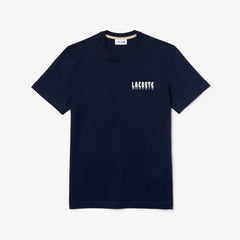 Men's Crewneck 3D-Lettering Cotton T-Shirt / Lacoste