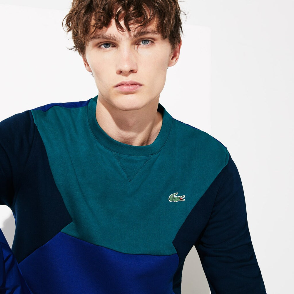 Men's SPORT Color-Blocked Cotton Fleece Tennis Sweatshirt / Lacoste