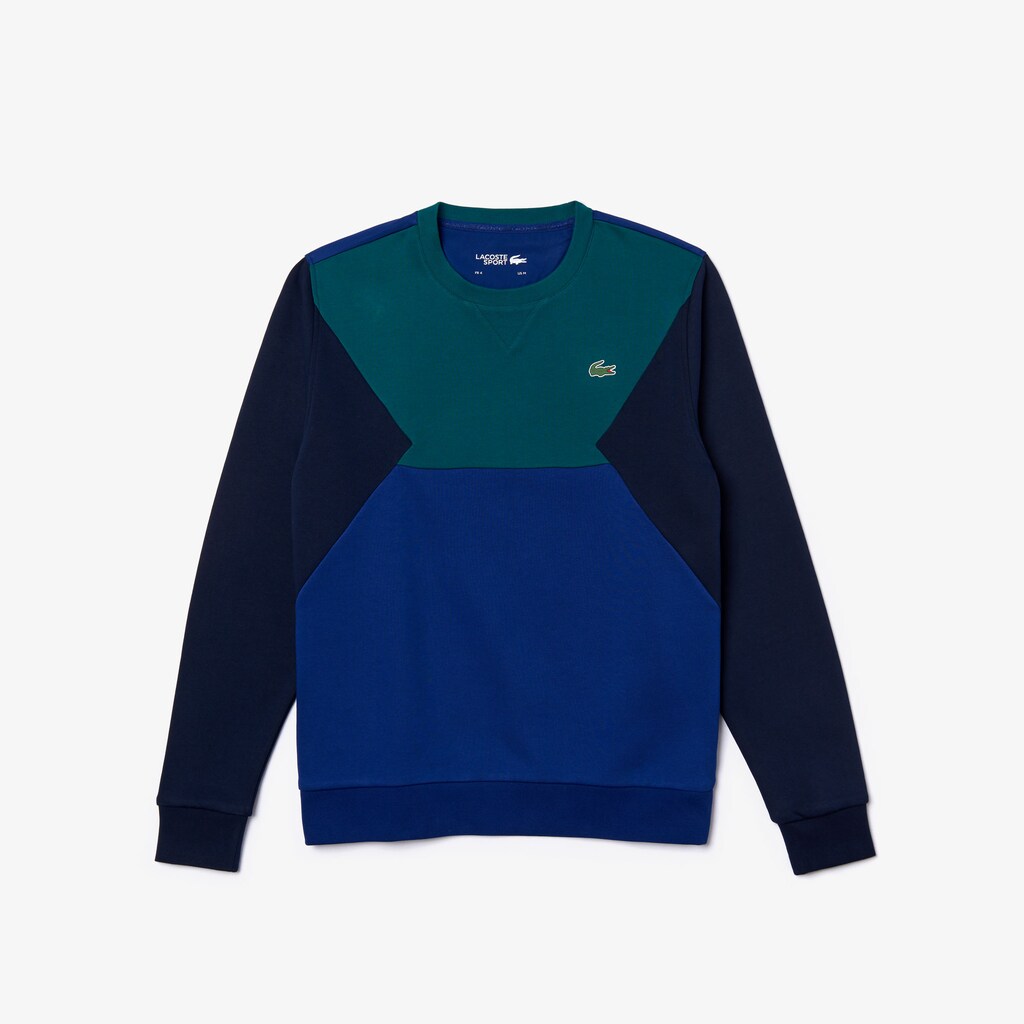 Men's SPORT Color-Blocked Cotton Fleece Tennis Sweatshirt / Lacoste