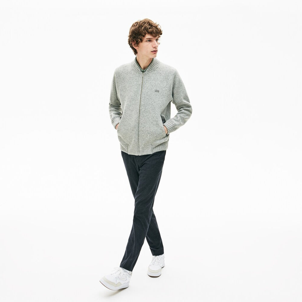 Men's Hybrid Two-Ply Wool Blend Zip Sweatshirt / Lacoste
