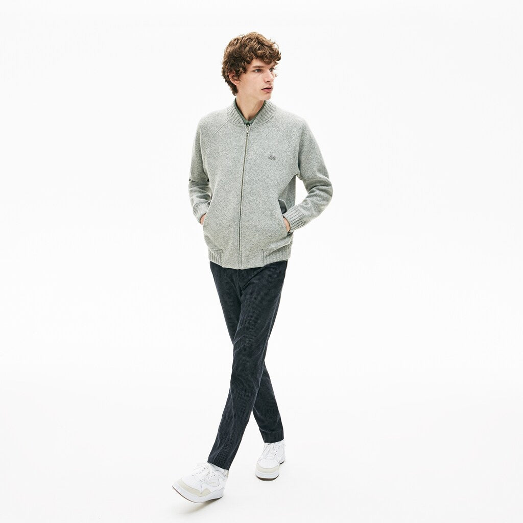Men's Hybrid Two-Ply Wool Blend Zip Sweatshirt / Lacoste