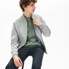 Men's Hybrid Two-Ply Wool Blend Zip Sweatshirt / Lacoste