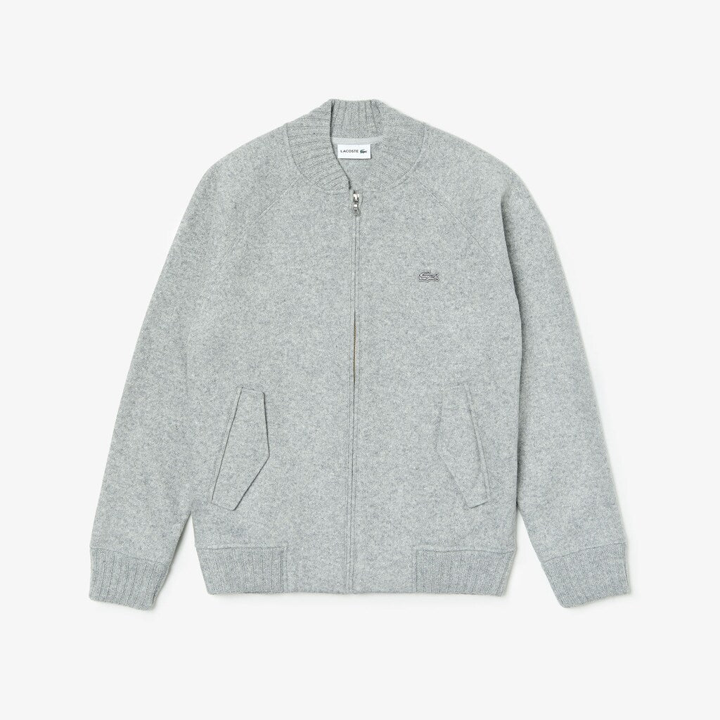 Men's Hybrid Two-Ply Wool Blend Zip Sweatshirt / Lacoste