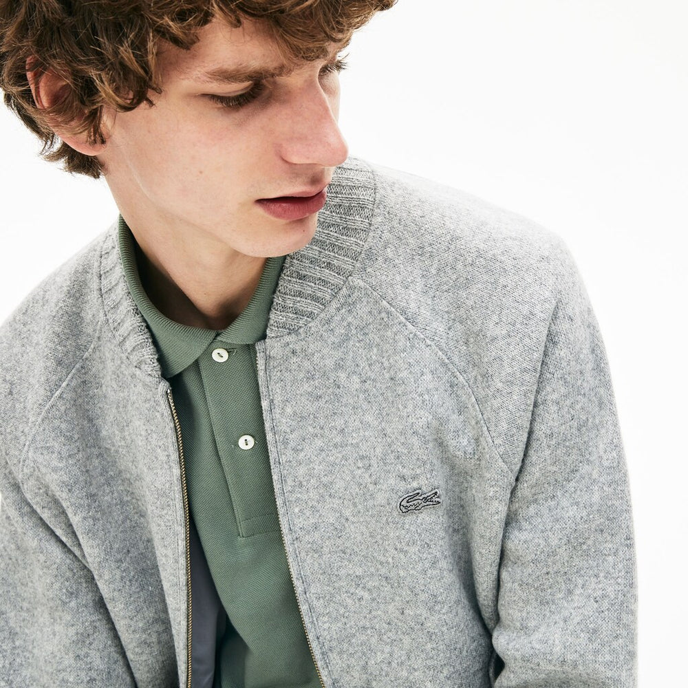 Men's Hybrid Two-Ply Wool Blend Zip Sweatshirt / Lacoste