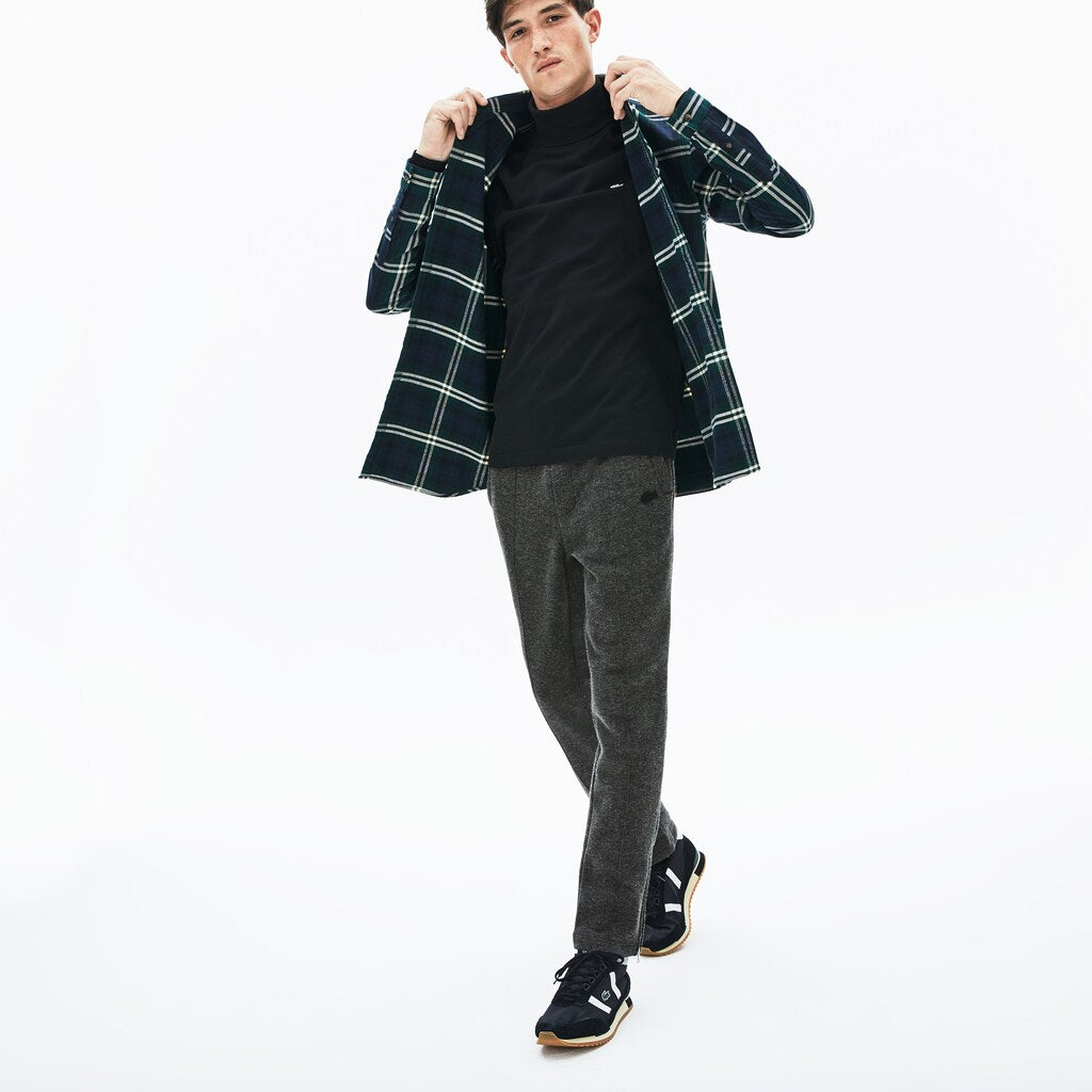 Men's Cotton And Wool Blend Fleece Sweatpants / Lacoste
