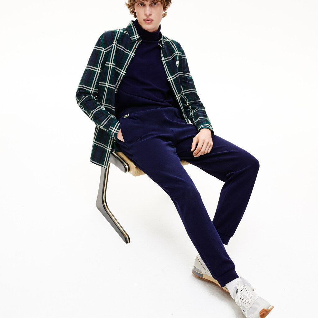 Men's Elasticized Waistband Piqué Fleece Sweatpants / Lacoste