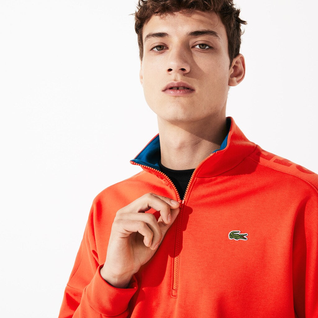 Men's SPORT Zip Standup Neck Cotton Sweatshirt / Lacoste