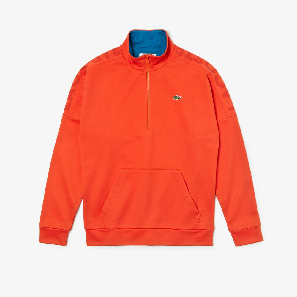 Men's SPORT Zip Standup Neck Cotton Sweatshirt / Lacoste