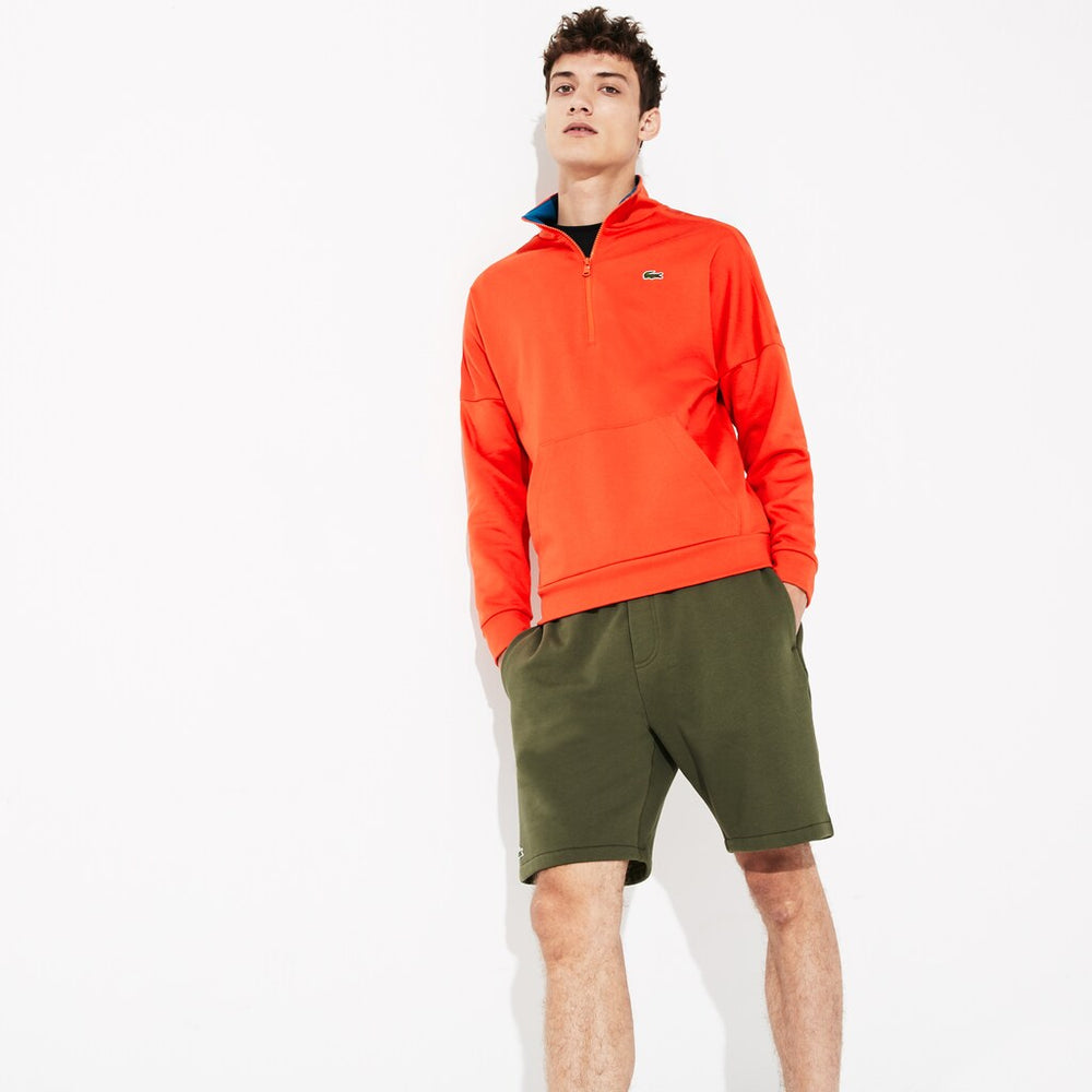 Men's SPORT Zip Standup Neck Cotton Sweatshirt / Lacoste