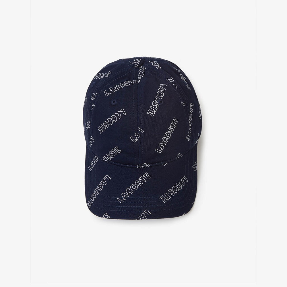 Unisex LIVE Signature-Print Cotton Hat / Lacoste