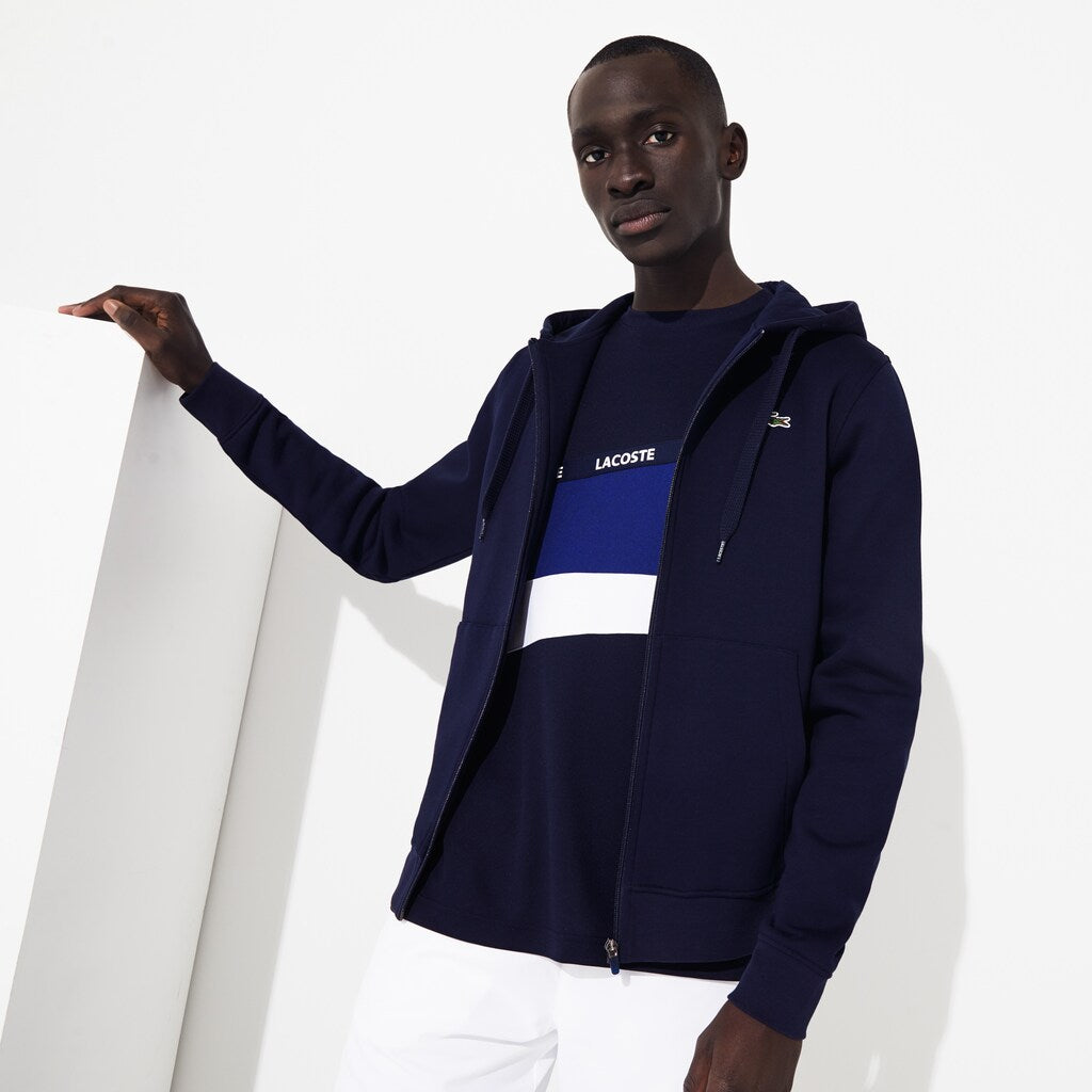Men's Presidents Cup Hooded Back-Printed Fleece Zip Golf Sweatshirt / Lacoste