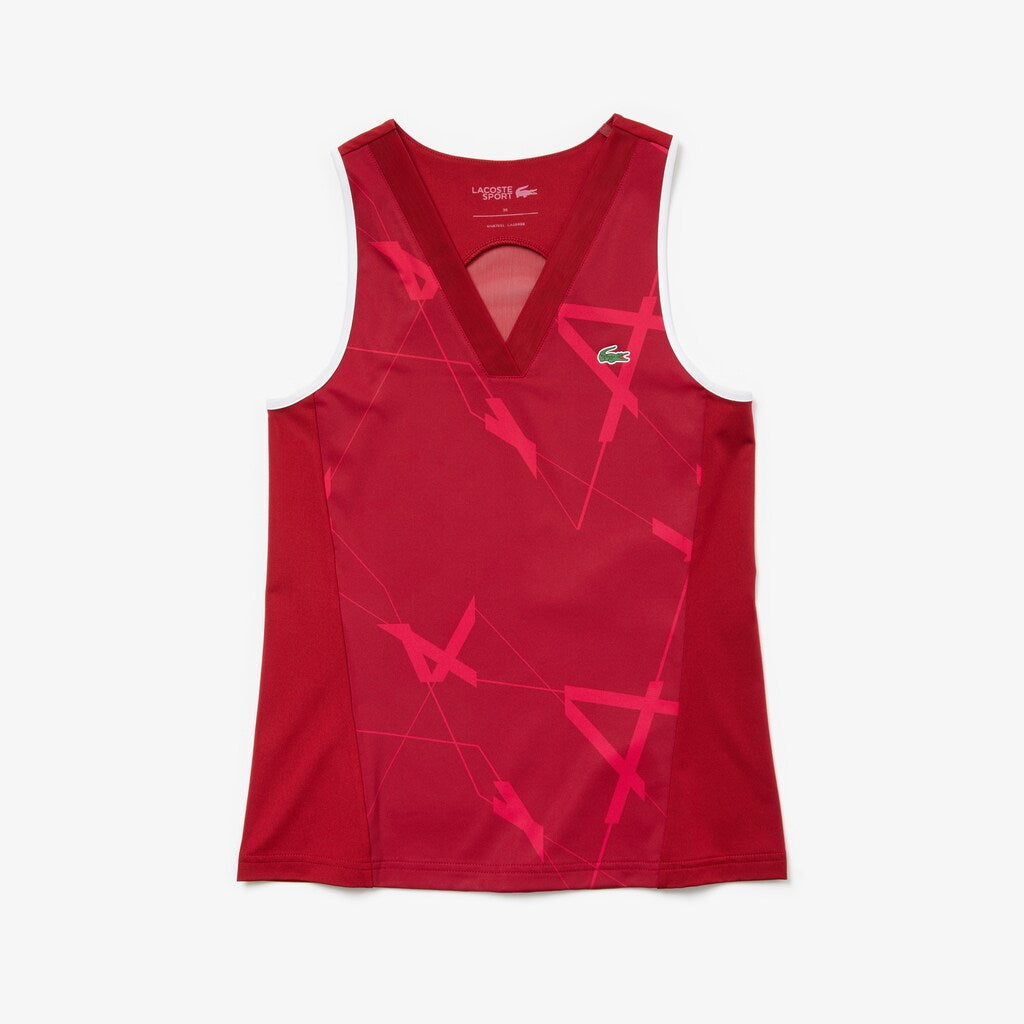 Women's SPORT Geometric Print Tennis Tank Top / Lacoste