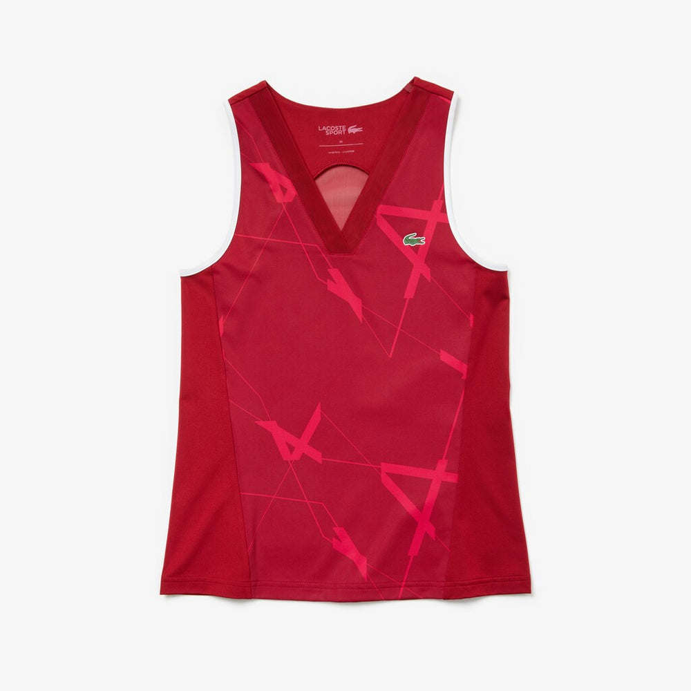 Women's SPORT Geometric Print Tennis Tank Top / Lacoste