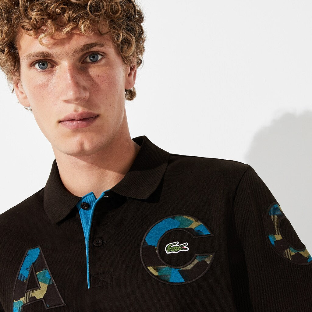 Men's Camo Logo Ultra-Light Cotton Polo / Lacoste