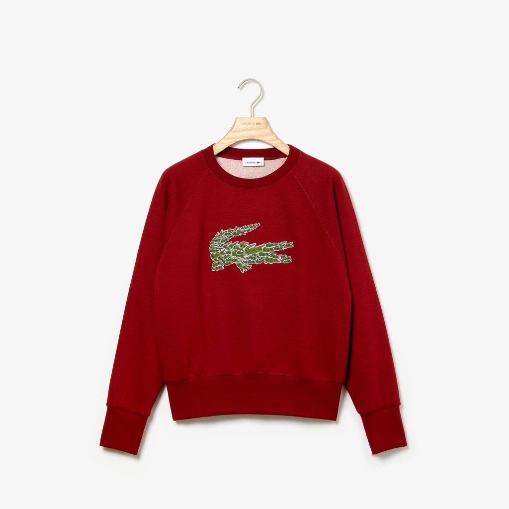 Women's Crewneck Multi Croc Logo Fleece Sweatshirt / Lacoste