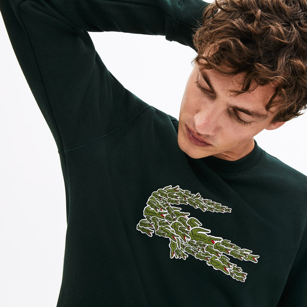 Men's Crewneck Croco Magic Logo Fleece Sweatshirt / Lacoste