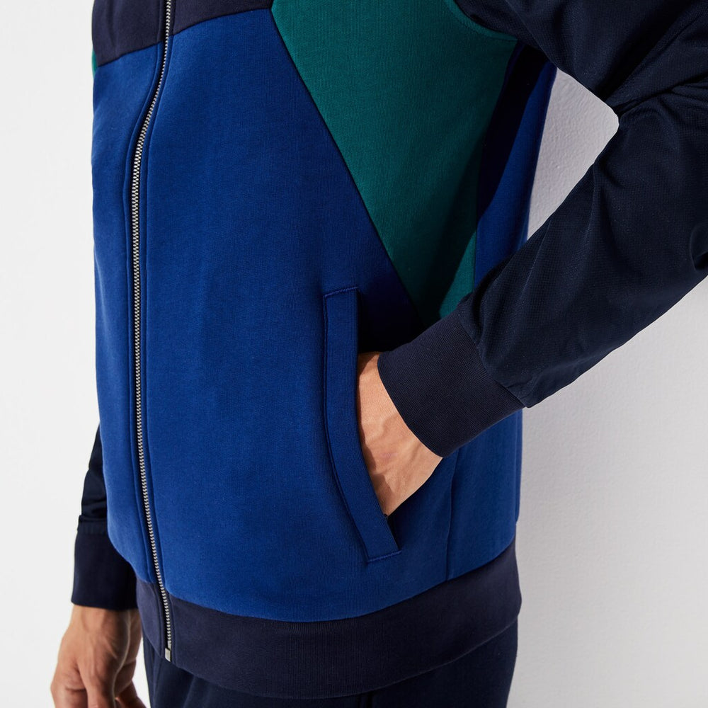 Men's SPORT Color-Blocked Zip Up Tennis Sweatshirt / Lacoste