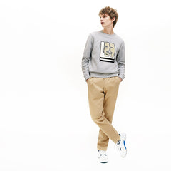 Men's Crewneck L27-Print Cotton Blend Sweatshirt / Lacoste