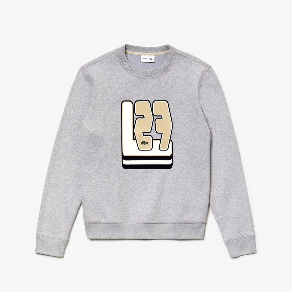 Men's Crewneck L27-Print Cotton Blend Sweatshirt / Lacoste