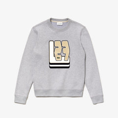 Men's Crewneck L27-Print Cotton Blend Sweatshirt / Lacoste