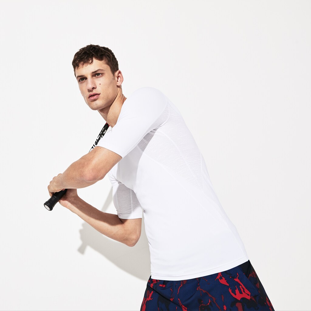 Men's SPORT Novak Djokovic Ultra Dry Stretch Jersey T-shirt / Lacoste